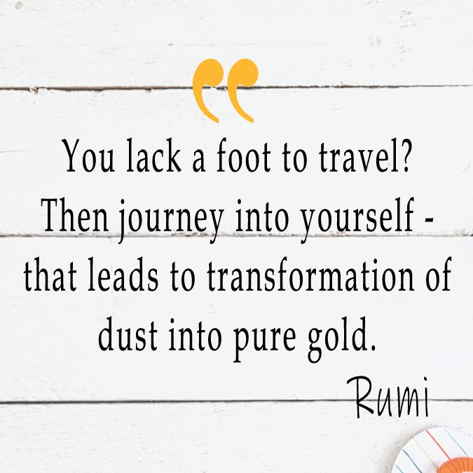 Rumi Travel Quotes foot